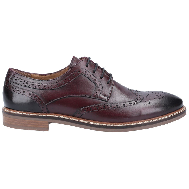 Hush Puppies Bryson Leren Heren Bordeaux Brogues Schoenen