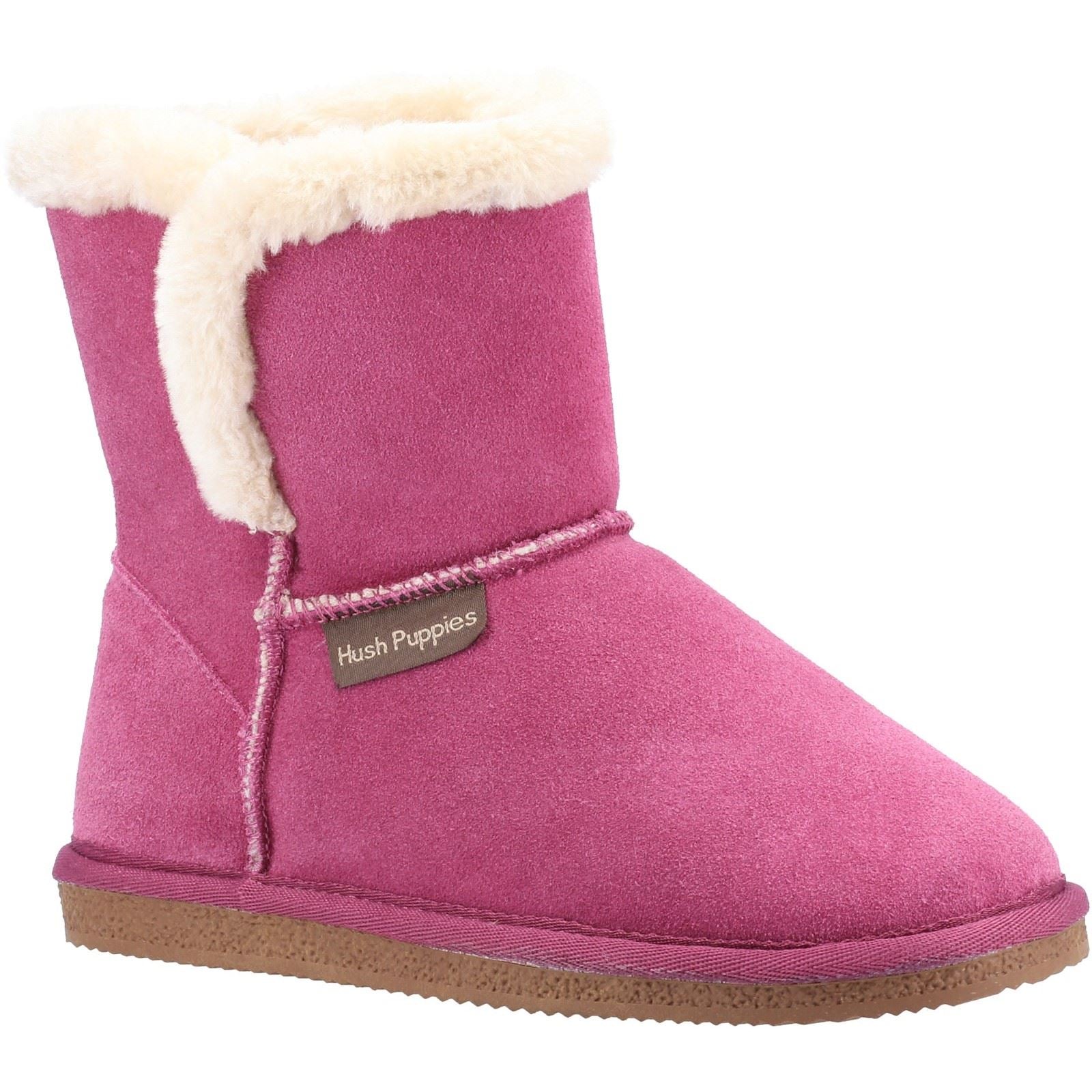 Hush Puppies Ashleigh Nepbont Dames Roze Pantoffels