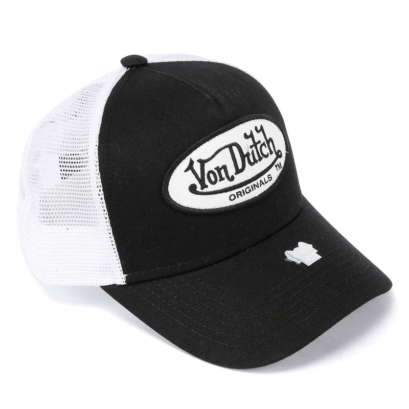 Von Dutch Trucker Boston Katoenen Zwarte/Wit Petten