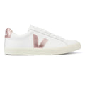 Veja Esplar Dames Sneakers Van Leer In Wit/Parelmoer