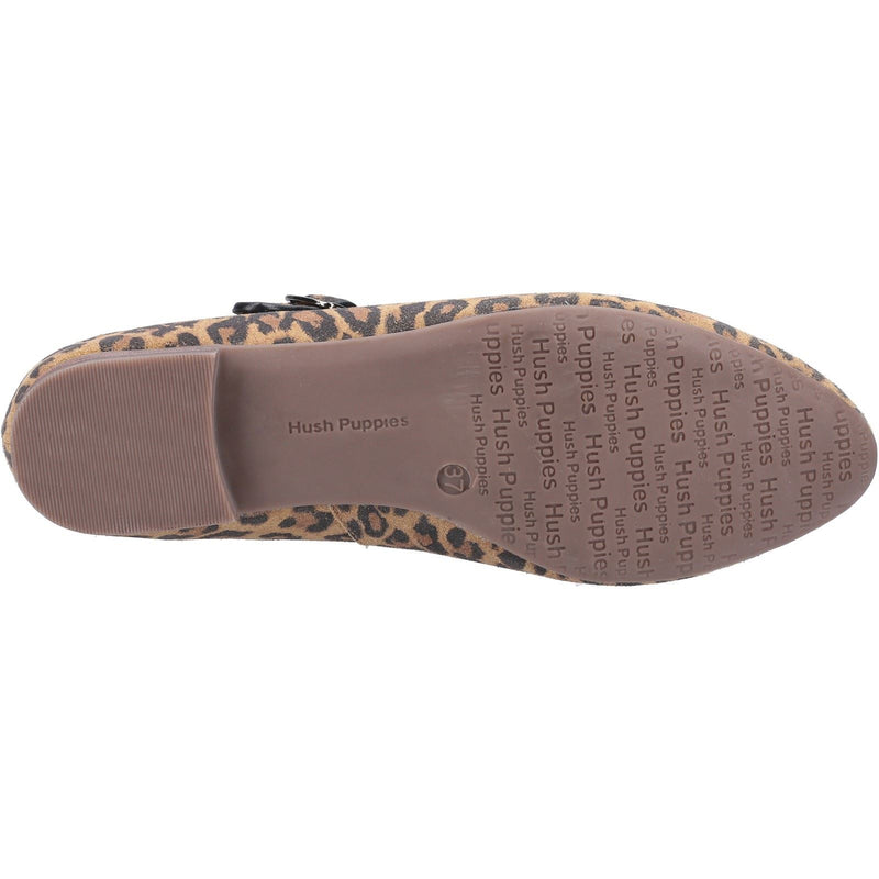 Hush Puppies Melissa Strap Damesluipaardprint Suède Ballerina's