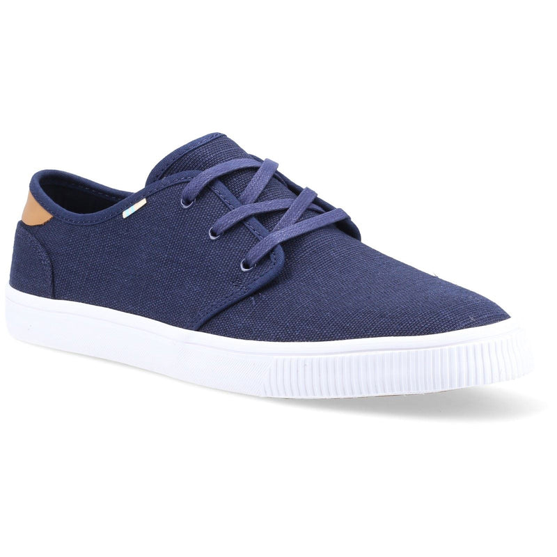 TOMS Carlo Herensneakers Van Canvas In Marineblauw Jute Erfgoed