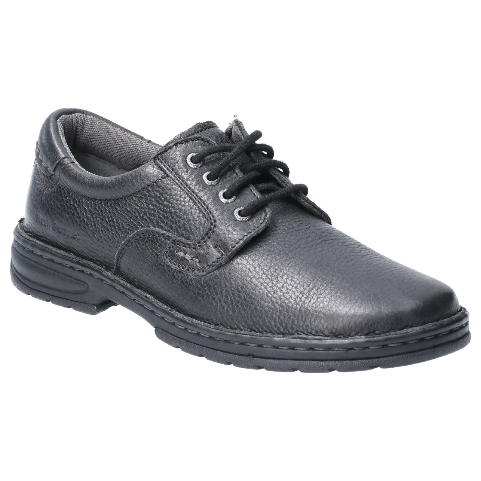 Hush Puppies Outlaw II Zwarte Leren Veterschoenen Voor Heren