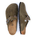 Birkenstock Boston Suede Groene Klompen