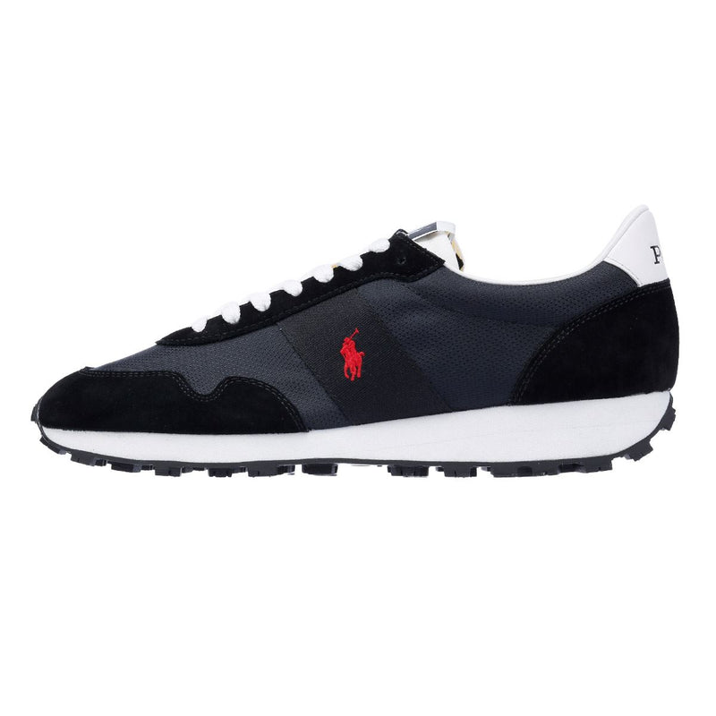 Ralph Lauren Trail 125 Zwarte Leren Herensneakers