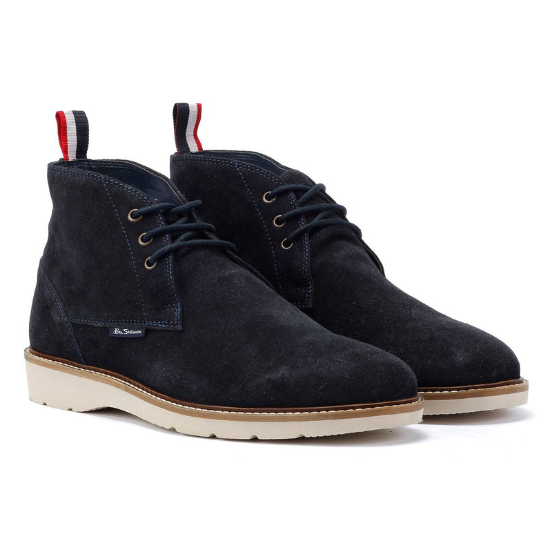 Ben Sherman Hampton Suède Blauwe Herenschoenen