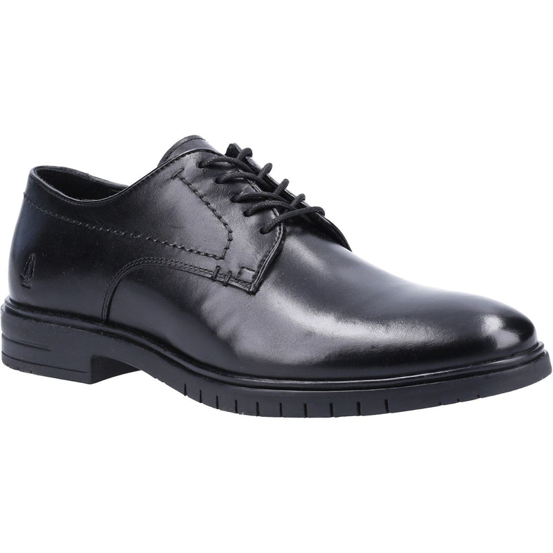 Hush Puppies Sterling Zwarte Leren Veterschoenen Voor Heren