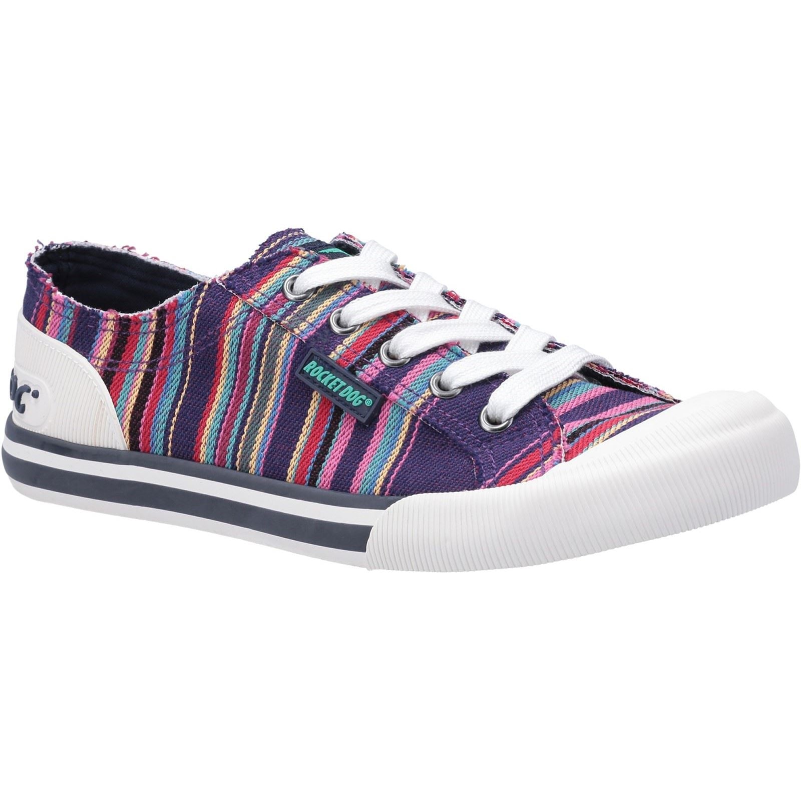 Rocket Dog Jazzin Katoenen Paarse Multi Sneakers Voor Dames
