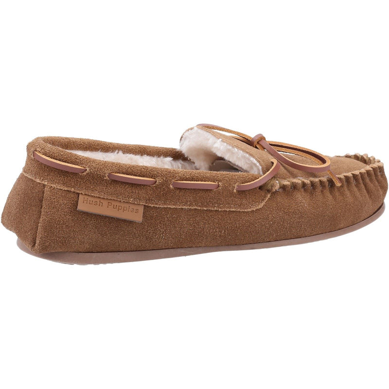 Hush Puppies Allie Suède Dames Pantoffels In Tan