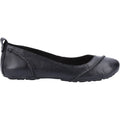 Hush Puppies Janessa Leren Zwarte Platte Schoenen Voor Dames