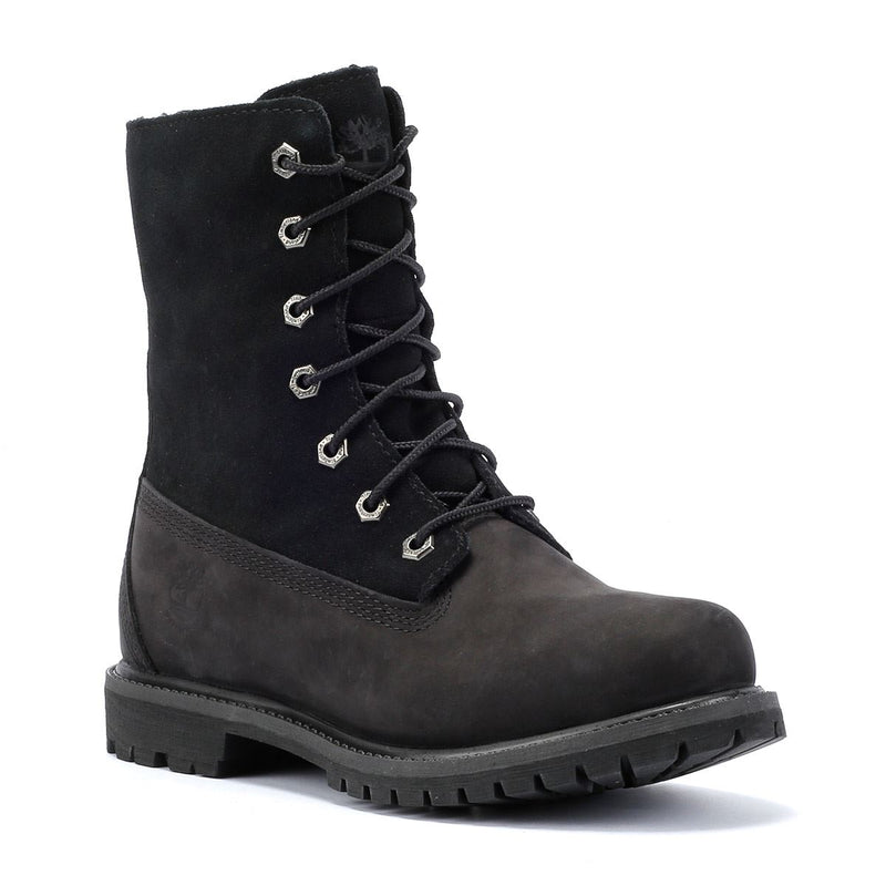 Timberland Warm Lined Waterproof Leren Dames Zwarte Laarzen