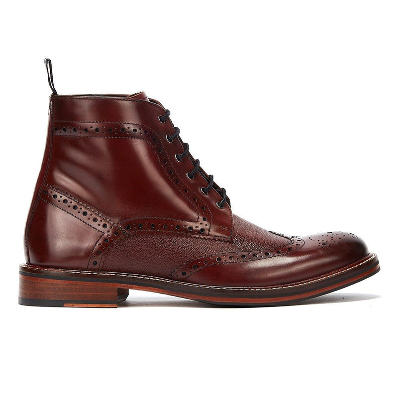 Ben Sherman Alfred Brogue Leren Herenlaarzen Rood