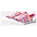 Rocket Dog Jazzin Eden Stripe Katoenen Damessneakers In Rood Multi