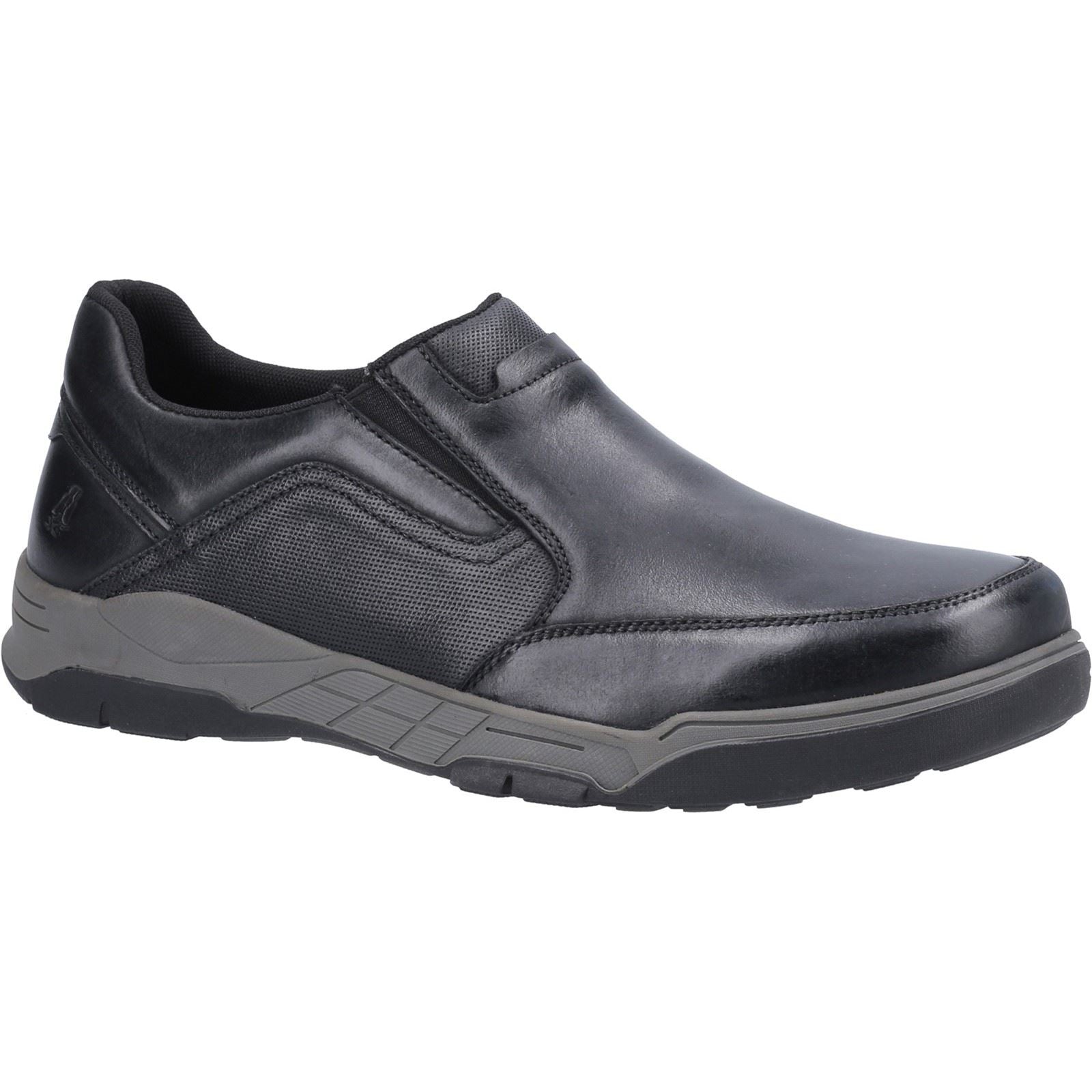 Hush Puppies Fletcher Leren Zwarte Heren Loafers