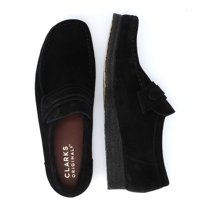 Clarks Originals Wallabee Heren Zwarte Suède Instappers