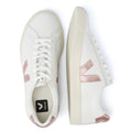 Veja Esplar Dames Sneakers Van Leer In Wit/Parelmoer