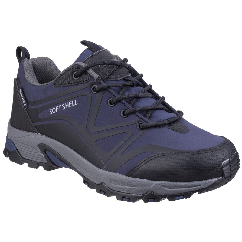 Cotswold Abbeydale Low Polyester Heren Wandelschoenen In Blauw/Zwart/Grijs.