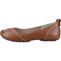 Hush Puppies Janessa Leren Dames Tan Flats