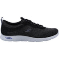 Skechers Arch Fit Refine Polyester Damessneakers Zwart/Wit