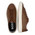 Boss Kieran Tennis Leren Heren Bruine Sneakers