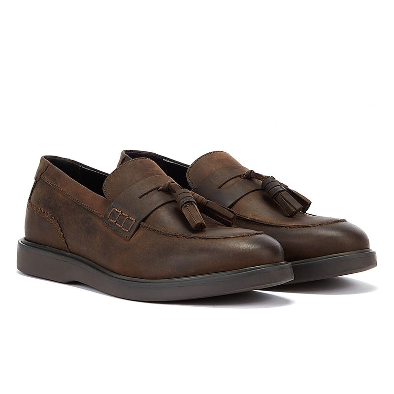 Hudson Cato Loafer Gek Leer Heren Bruine Loafers