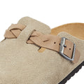 Birkenstock Boston Dames Taupe Suède Klompen