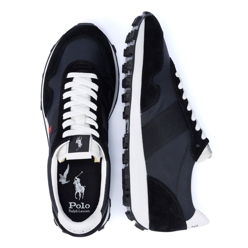 Ralph Lauren Trail 125 Zwarte Leren Herensneakers