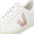 Veja Esplar Dames Sneakers Van Leer In Wit/Parelmoer