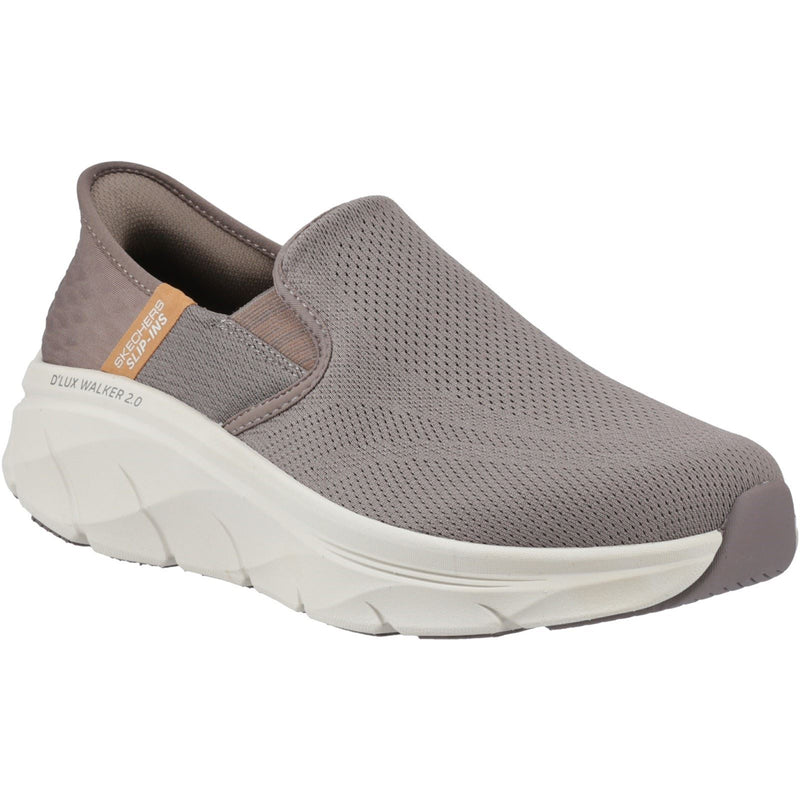 Skechers D'Lux Walker 2.0 Textiel Heren Bruine Sneakers