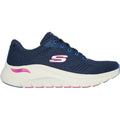 Skechers Arch Fit 2.0 Big League Textiel Dames Marineblauwe/Multikleurige Sneakers