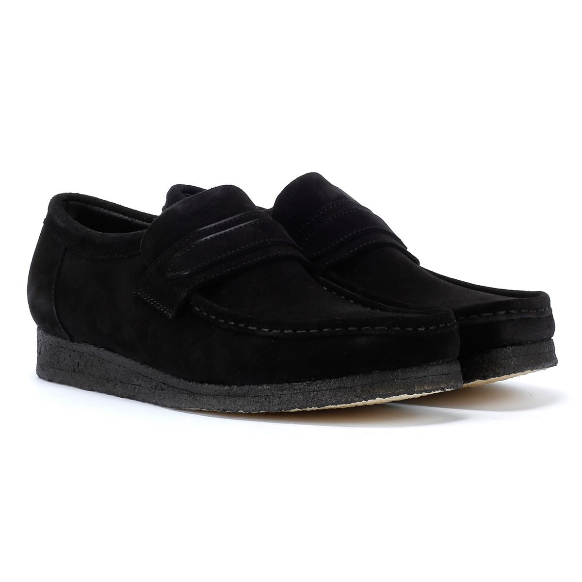 Clarks Originals Wallabee Heren Zwarte Suède Instappers