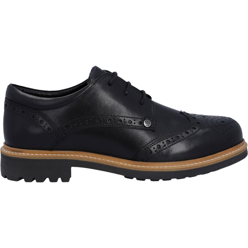 Hunter Cawdor Leren Heren Zwarte Brogues Schoenen