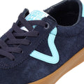 Vans Sport Low Dames Blauw/Gummi Suède Sneakers