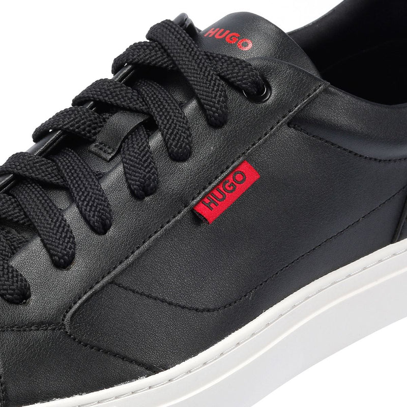 Hugo Morrie Tennis Heren Sneakers Van Imitatieleer In Zwart