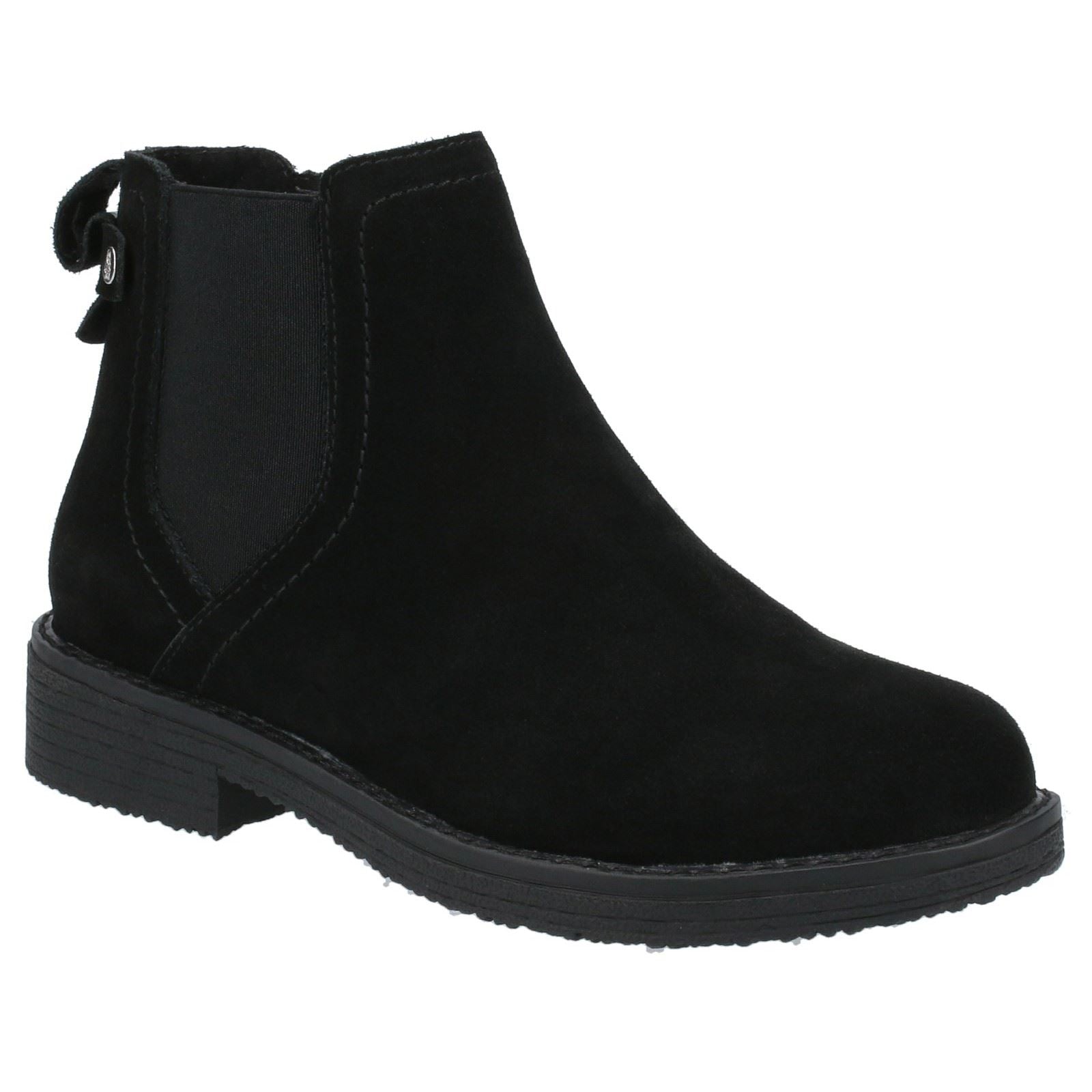 Hush Puppies Maddy Suède Dames Zwarte Laarzen