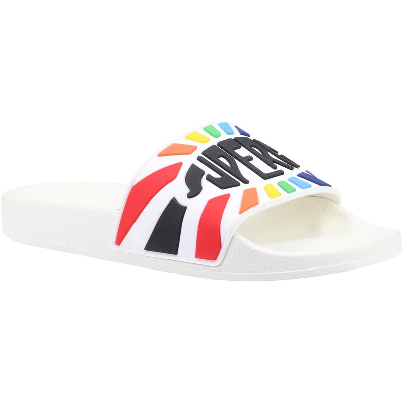 Superga Slide Dames Witte/Multikleurige Sandalen