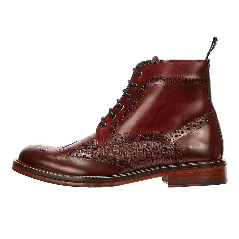 Ben Sherman Alfred Brogue Leren Herenlaarzen Rood