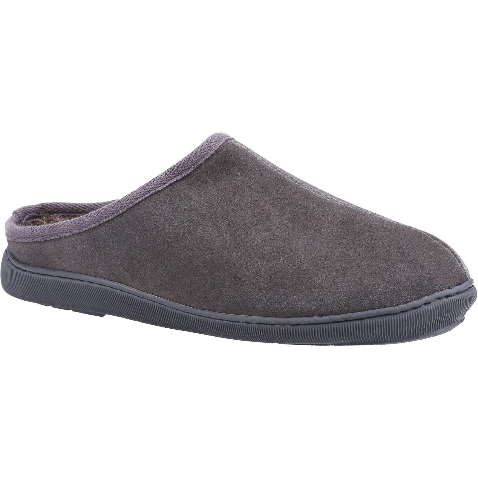 Hush Puppies Ashton Suede Heren Grijze Pantoffels