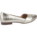 Hush Puppies Marley Ballerina Leren Gouden Platte Schoenen Voor Dames