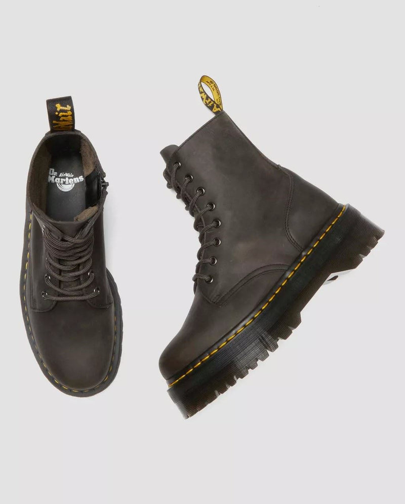 Dr. Martens Jadon Leren Grijze Dameslaarzen