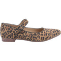 Hush Puppies Melissa Strap Damesluipaardprint Suède Ballerina's