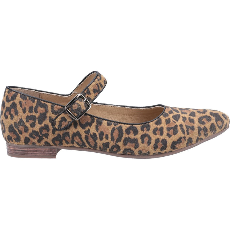 Hush Puppies Melissa Strap Damesluipaardprint Suède Ballerina's