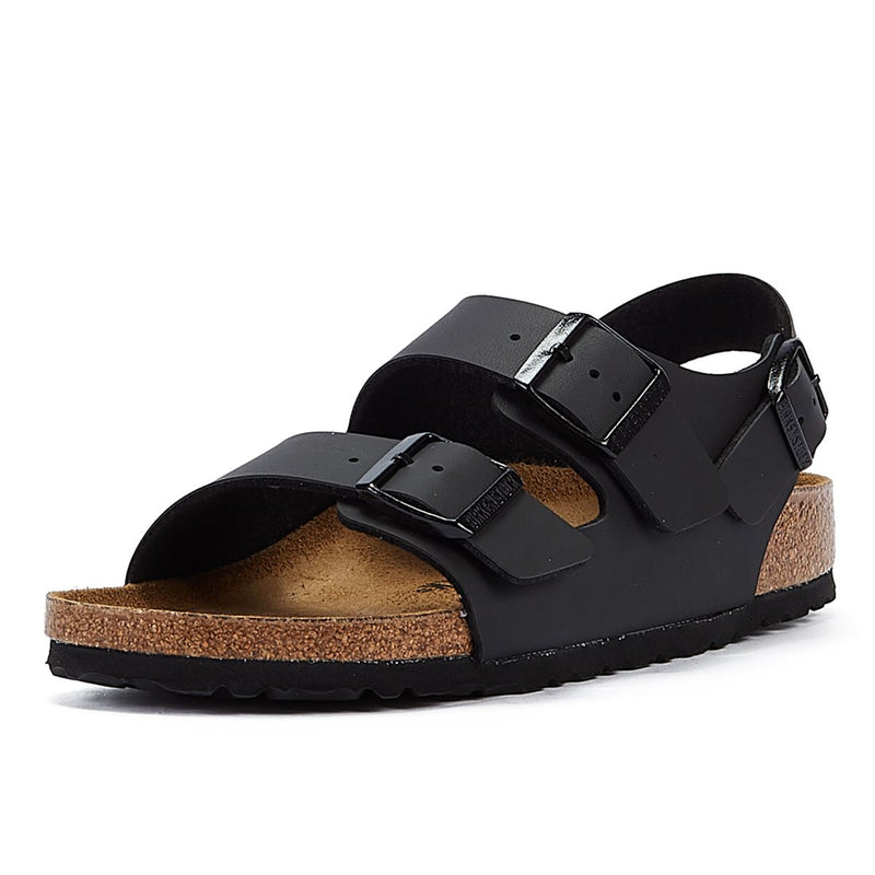 Birkenstock Milano Birko Flor Zwarte Leren Sandalen