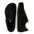 Birkenstock London Shearling Suede Zwarte Damesschoenen