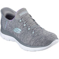 Skechers Summits Dazzling Haze Textiel Dames Grijze/Multikleurige Sneakers