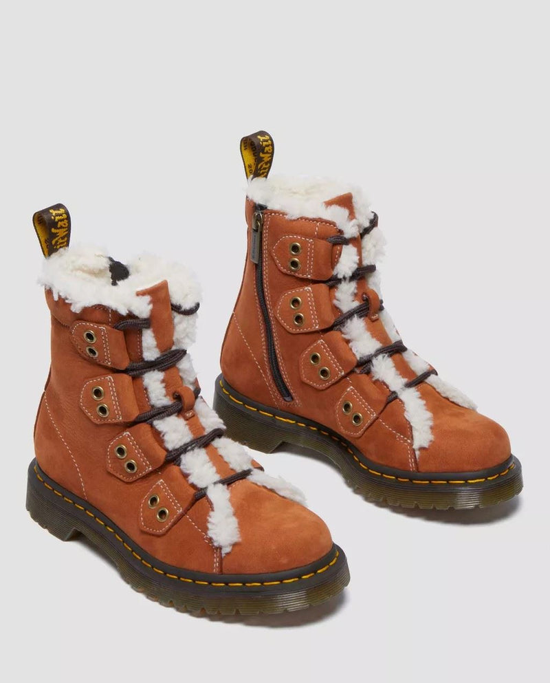 Dr. Martens 1460 Lace To Toe Bruine Leren Dameslaarzen