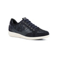 Geox Myria Suede Damessneakers In Marineblauw/Blauw