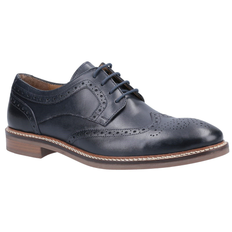 Hush Puppies Bryson Leren Heren Marineblauwe Brogues Schoenen