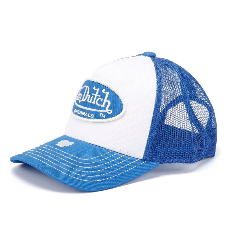 Von Dutch Trucker Boston Katoenen Witte/Blauwe Petten