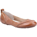 Hush Puppies Janessa Leren Dames Tan Flats